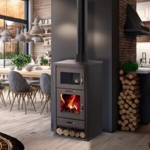 Fogão a lenha com forno – BELLEZA DELUXE F – 11kW